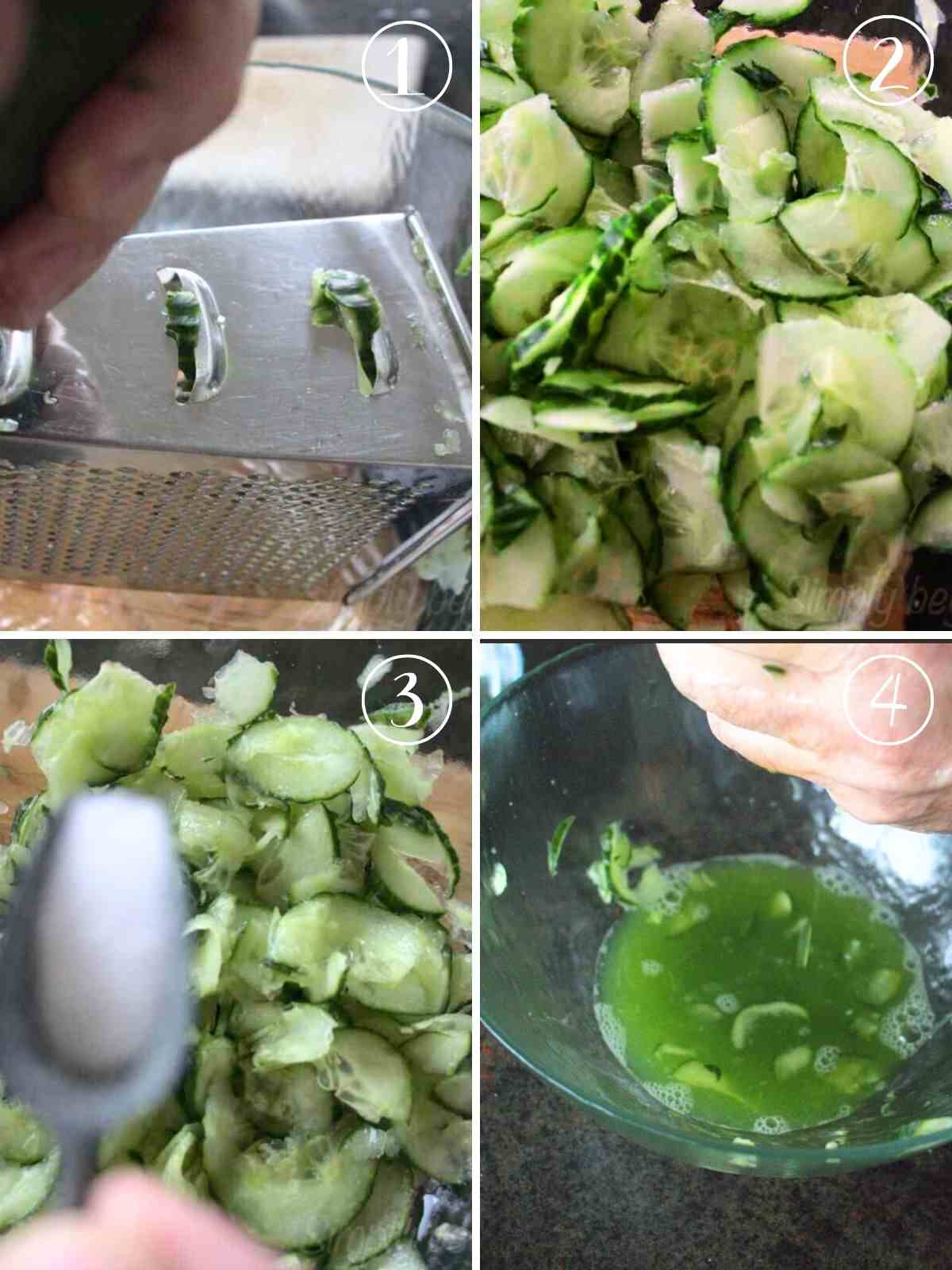 Process to make hungarian cucumber salad
