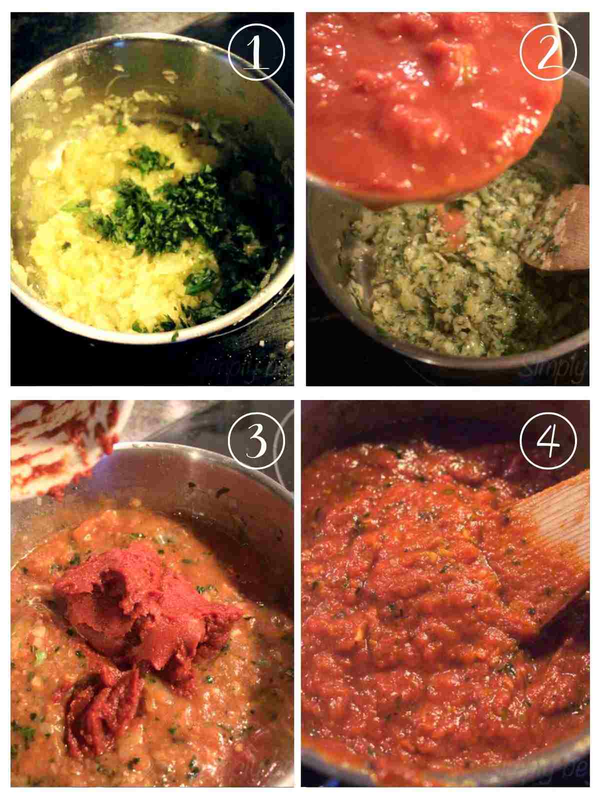 Make the tomato sauce