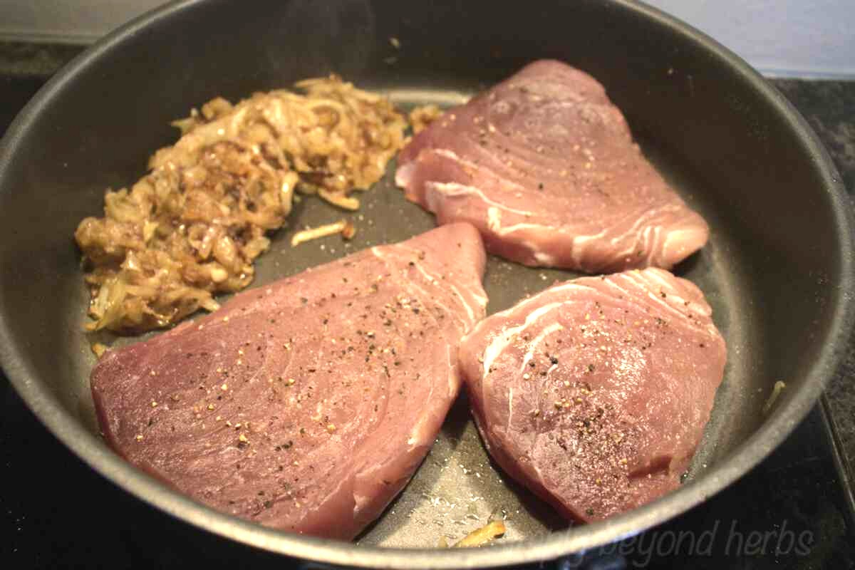 Grill and cook the Tuna